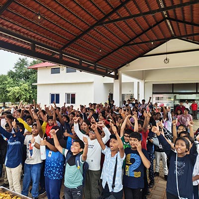 Corporate outing group photo at Go Ranch Resort